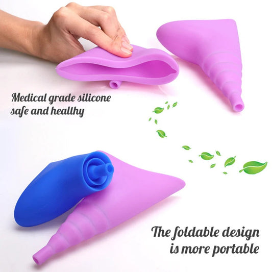 Female Urinal Pee Outdoor Travel Camping Portable Urinal For Women Soft Silicone Disposable Paper Urination Device Stand Up & Pe BBLPillowShop